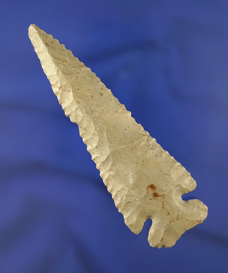 Large 4 3/4" Cornernotch Knife  found in Ohio. Some modern rechipping to blade edge near tip