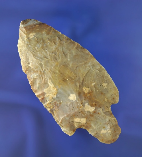 3 15/16" Flint Ridge Flint Adena that is very nicely patinated found in Champaign  Co.,  Ohio.