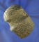 3 5/16 Long 3/4 grooved Hardstone Axe found in Lorain Co.,  Ohio. Ex. Ron Sauer collection.