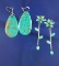 2 Pairs of Turquoise Earrings.