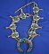 Exceptionally Ornate & well crafted Vintage Squash Blossom Necklace hand made by the Zuni.