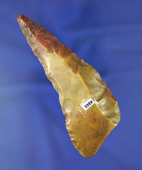 4" Paleo Knife found near Vermillion, Erie Co.,  Ohio. Ex. Sgt. Smith collection.  Flint Ridge Flint