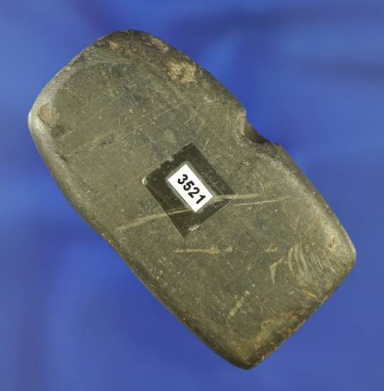 Rare! 2 1/2" Bannerstone that is highly engraved on both sides found in Temple Indiana.