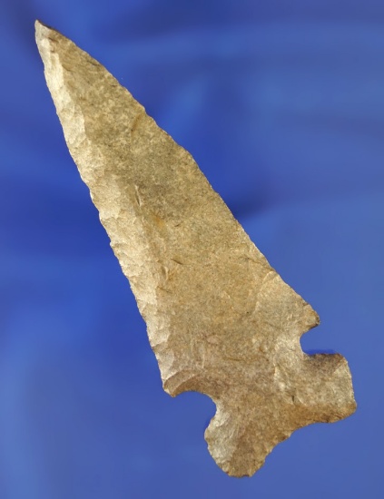 3 9/6" Archaic  steeply Beveled Knife found in Kentucky that is well patinated.