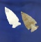 Pair of Southwestern U. S. Arrowheads in good condition, largest is 1 13/16