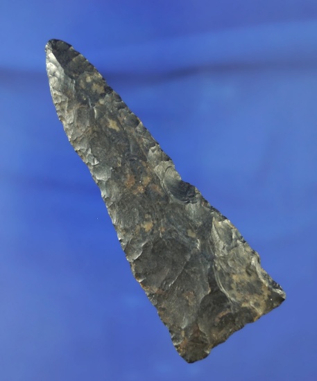 3 5/8" Coshocton Flint triangular Knife found in Coshocton Co., Ohio. Nicely patinated artifact.