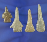 Very nice set of four Drills found in Kentucky, largest is 2 5/8