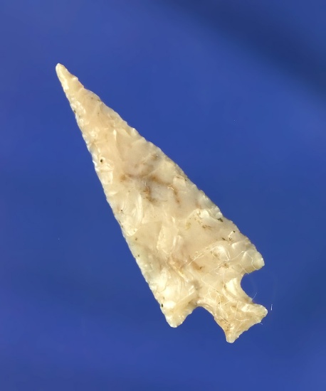 Excellent style on this 1 1/4" Rose Springs arrowhead found in Oregon.