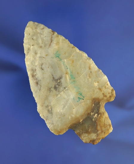 Beautiful material on this 3 5/16" Flint Ridge Flint Adena found in Ohio.