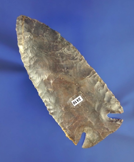 4 1/8" archaic cornernotch made from beautiful Sonora Flint with restoration to one corner