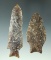 Pair of very nice Knife River Flint arrowheads found in Wyoming, both have slight damage.