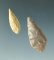 Pair of Neolithic Leaf Points found in Afghanistan, largest is 1 3/16