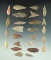 Large group of 25 assorted African Neolithic arrowheads found in the northern Sahara desert