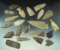 Set of 22 assorted arrowheads found in Michigan, largest is 3 5/16