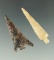 Pair of Columbia River arrowheads including a 1 7/16