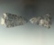 Pair of Coshocton Flint Knives found in Ohio, largest is 3