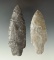 Pair of well styled Adena points found in Ohio, largest is 4 3/16