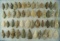 Large group of 48 assorted Archaic to Woodland period projectile points found in New Jersey.