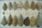 Set of 14 knives and 13 projectile points from an old New Jersey collection. Largest is 3 5/16