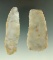 Pair of beautiful Flint Ridge Flint Paleo Uniface tools found in Licking the Co., Ohio. Largest is 3