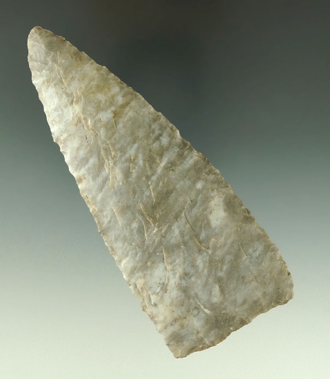 4 9/16" large Triangular Blade found in Marion Co., Ohio. Ex. Doug Hooks.