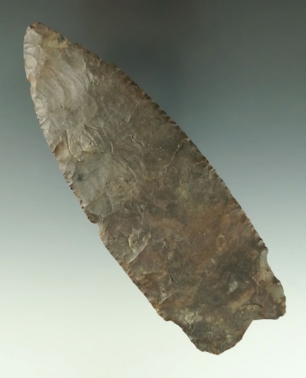 Rare style! 5 9/16" Paleo Weak Stemmed Knife with some modern retouch to tip- Lorain Co., Ohio