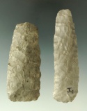 Pair of Paleo Knives found in Ohio, largest is 3 9/16