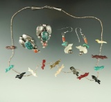 Group of assorted vintage southwestern Indian jewelry.
