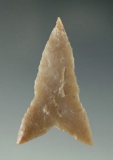 Paperthin exceptionally well flaked Starr point found in Texas. Ex. Charlie Shewey collection.