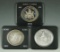 1971, 1973 and 1975 Canadian 50% Silver Commemorative Dollars in Original Holders