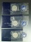 2-1971-S and 1972-S Uncirculated Eisenhower Silver Dollars in Original Blue Envelopes