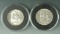 1957 and 1963-D Franklin Silver Half Dollars BU