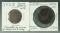 Great Britain 1652 Farthing with Hole and 1795 ½ Penny Token Brunswick with Ship  VG