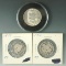 1899 and 1916 Barber Quarters G Plus BU 1955 Franklin Half Dollar