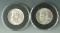 1957-D and 1960 Franklin Silver Half Dollars BU