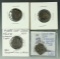 Spain 1624 4 and 8 Maravedies Plus 2 other Spanish Bronze Cob Coins VG-F