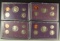 1987, 1988, 1989 and 1990 Proof Sets in Original Boxes with COA’s