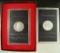 1971 and 1972 Proof Eisenhower Silver Dollars 1971 in Original Brown Box