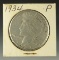 1934 Peace Silver Dollar AU Details