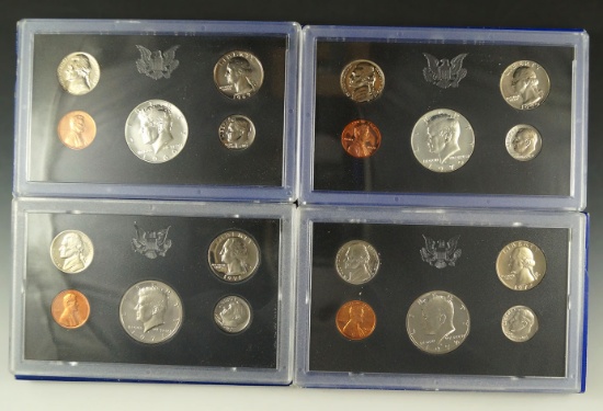 1969, 1970, 1971 and 1972 Proof Sets in Original Boxes