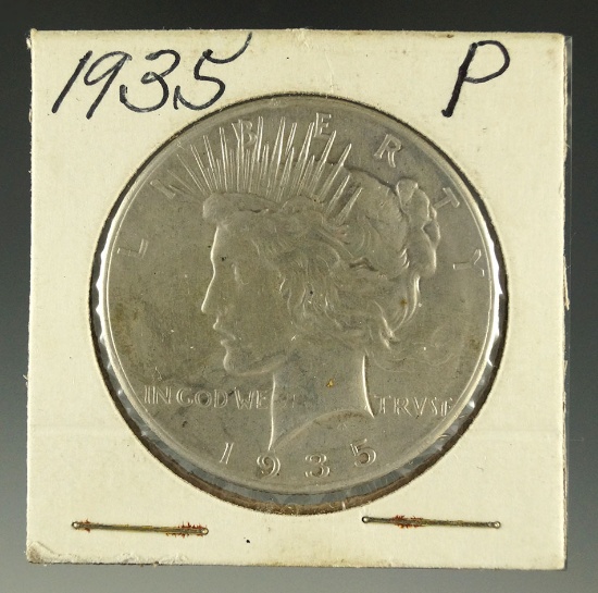 1935 Peace Silver Dollar XF Details