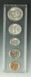 1955 Year Set in Holder Cent – Half Dollar BU