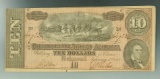 Confederate Feb. 17th 1864 10 Dollar Note XF