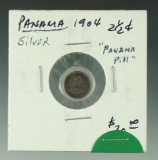 1904 Panama Silver 2 ½ Centesimo Panama Pill VF Details Scratches