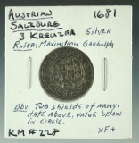 Austria 1681 3 Kreuzer VF