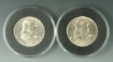 1961-D and 1962-D Franklin Silver Half Dollars BU