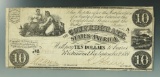 Confederate Sept. 2, 1861 10 Dollar Note F