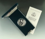 1991-P Korean War Memorial Proof Commemorative Silver Dollar in Original Box with COA