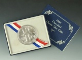 1984-P Olympic Uncirculated Commemorative Silver Dollar in Original Box with COA