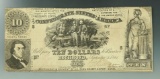 Confederate Sept. 2, 1861 10 Dollar Note F